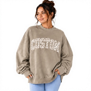 Sudadera Holgada de Forro Polar Transpirable y Ecológica para Mujer, Cuello Alto, Manga Larga, Antiencogimiento, Secado Rápido - Product Image 1