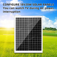 Téléviseur solaire écoénergétique de 10 pouces avec panneau solaire 16V, ampoules télécommandées et options de connectivité complètes
