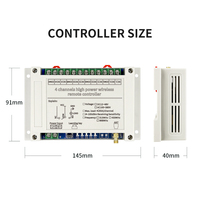 Receptor de Control LED inalámbrico RF de automatización del hogar Industrial DC 433MHz Aprendizaje de choque de plástico para puerta de garaje grúa puerta remota