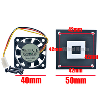 Ventilateur en aluminium R124010SL 40x40x10mm DC12V 3 broches à roulement à bille 5500 tr/min, dissipateur thermique pour boîtier d'ordinateur, carte mère, CPU (nord-ouest)