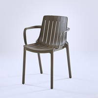 Chaise de jardin personnalisable, écologique, en plastique PP, empilable, légère, portable, design moderne, imperméable, durable, pour l'extérieur