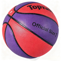 Ballon de basketball Toprate, couleurs tendance, durable, taille officielle 6 et 7, thermocollé en PU, résistant à l'eau, écologique, pour intérieur et extérieur