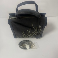Bolso de Mujer Negro Personalizado, Popular, Hecho a Mano, de PU, de Lujo, de Moda, de Marca Famosa, de Diseñador, con una Sola Correa, Impermeable