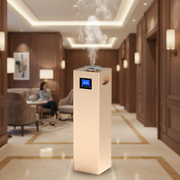 Diffuseur d'arômes commercial 500 ml avec écran tactile et contrôle par application WIFI 4G, couverture 1200 m³, en métal noir pour hôtels et bureaux