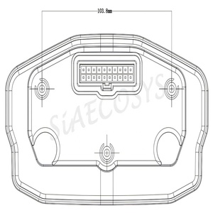 SiAECOSYS DKD LCD-M Display Digitale Anteriore Tachimetro Nuovo Contachilometri per Scooter Elettrico <span class=keywords><strong>Moto</strong></span> in Plastica 48-72V LIN/CAN-BUS Opzionale - Product Image 5