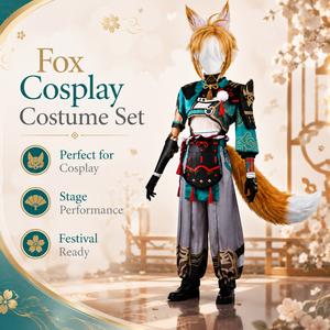 Costume de <span class=keywords><strong>cosplay</strong></span> <span class=keywords><strong>Gorou</strong></span> Render, uniforme de renard, unisexe, pour adultes, ensemble de costumes d'Halloween, polyester, en stock - Product Image 2