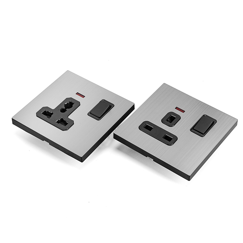 S5.1 современный серебристый USB C UK 13A умный электрический выключатель для окон, настенная розетка и переключатель для отеля