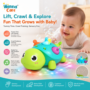 Jouet musical <span class=keywords><strong>tortue</strong></span> rampante Montessori en plastique avec bulles lumineuses, sons apaisants et divertissants, jouet éducatif sensoriel pour l'apprentissage - Product Image 3