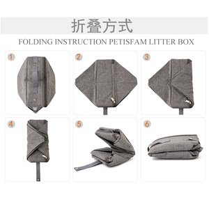 Letrina para <span class=keywords><strong>gatos</strong></span> <span class=keywords><strong>de</strong></span> viaje plegable <span class=keywords><strong>de</strong></span> tela Oxford impermeable portátil, fácil <span class=keywords><strong>de</strong></span> limpiar, caja <span class=keywords><strong>de</strong></span> arena <span class=keywords><strong>de</strong></span> almacenamiento se puede personalizar en tamaño - Product Image 4