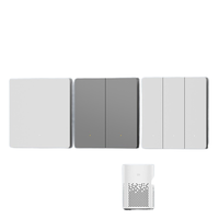 Interrupteur intelligent WiFi ultra-fin à commande vocale, version monophasée, contrôle via l'application Mi Home pour toute la maison, 10A max, 220V, CE