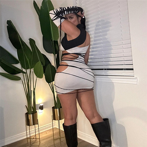 Signore ragazze attillate <span class=keywords><strong>moda</strong></span> Sexy notte donna Bondage Club indossare abiti ritagliati 2024 - Product Image 2