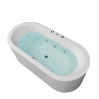 Venta caliente Masaje acrílico independiente Whirlpool Spa Bañera de hidromasaje Hydro Whirl Pool Jets Bañeras de masaje