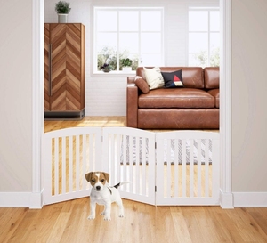 La nouvelle porte pliable en bois pour animaux de compagnie est conçue pour les chiens à utiliser à l'entrée de l'<span class=keywords><strong>escalier</strong></span> <span class=keywords><strong>et</strong></span> de la porte - Product Image 2
