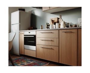 Sang Trọng Hiện Đại Góc Tủ Bếp Đặt Đảo Rắn Bề Mặt Ván Ép Đơn Vị Lưu Trữ Với Thép Hệ Thống Thang Máy Đá Cẩm Thạch Countertop - Product Image 3