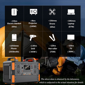 Xách tay 1200 Wát Trạm điện 220V Kit năng lượng mặt trời với pin máy phát điện năng lượng mặt trời bảng điều khiển 2048wh MPPT đèn pin cho ngoài trời khẩn cấp - Product Image 6