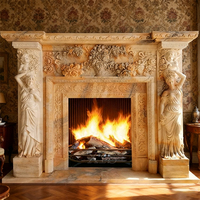 Cheminée en marbre blanc moderne de conception française, autoportante, pour salon, chambre, hôtel, appartement, villa, décoration