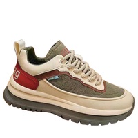 Chaussures de Travail pour Hommes à Semelle Épaisse, Imperméables, en Cuir Artificiel Noir, pour l'Hiver, Protection au Travail, Course à Pied, Antidérapantes, Chaussures de Sport
