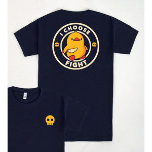 I Choose Fight T-<b>Shirt</b> <b>Navy</b> <b>Blue</b> Graphic Duck Design Unisex Promotional <b>Shirt</b> - Product Image 1