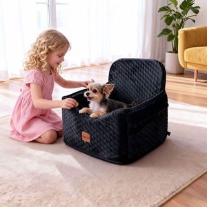 Siège de voiture portable personnalisé pour animaux de compagnie, transporteur pour chat et chien avec design de console centrale, utilisation toute saison, lit de voyage pour chiens - Product Image 6