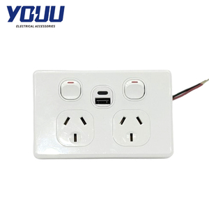 YOUU Prise murale horizontale USB SAA 3.0A de norme australienne avec 3 prises secteur et interrupteurs 10A Double <span class=keywords><strong>Powerpoint</strong></span> - Product Image 6