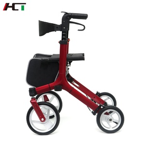 Popular Product Aluminum Lightweight Walking Aid Medical <strong>Device</strong> for Adult Folding Rollator <strong>Walker</strong> Wheelchair With Seat - Product Image 4