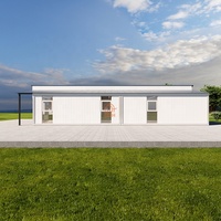 Maison préfabriquée en conteneur d'acier à trois pièces à plancher plat mobile sur mesure en gros Maison préfabriquée isolée en kit Design moderne