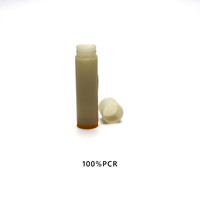 100% PCR baume à lèvres rond tube de rouge à lèvres logo personnalisé conteneur de soin des lèvres twist up baume à lèvres emballage de cosmétiques OEM vente chaude