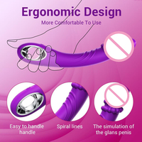Silikon Doppelschlaufen-Perlen-Vibrator - 10 Frequenzen Großer Dildo und Vibrator für Frauen, Individuelles Private Label für Erwachsenen-Sexspielzeug