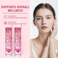 Comprimés Effervescents Ausreson OEM 1000mg L-Glutathion Vitamine C, Compléments Santé Beauté au Collagène pour le Blanchiment de la Peau