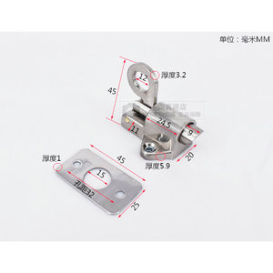 Loquet automatique à ressort en alliage de zinc épaissi pour fenêtre et porte en aluminium ou en acier - Product Image 4