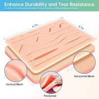 Kit de Suture Chirurgicale pour Sciences Médicales, Ensemble de Coussinets de Suture en Silicone et Outils Chirurgicaux pour Étudiants en Médecine, Kit d'Entraînement à la Suture CE/ISO
