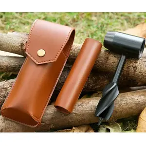 El Bushcraft gözlü ahşap burgu matkap ucu adaptörü kamp için mükemmel Diy ahşap ve hayatta kalma