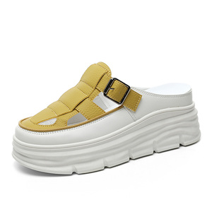 Mules sportives respirantes antidérapantes pour femmes, tendance intemporelle, avec empeigne en PU, doublure en maille et fermeture à lacets, printemps-été - Product Image 5