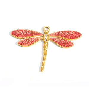 Dijes de Acero Inoxidable con Forma de Frutas, Mariposas, Libélulas, Corazones y Flores, Accesorios para Joyería DIY, Regalo Unisex, Origen Yiwu - Product Image 4