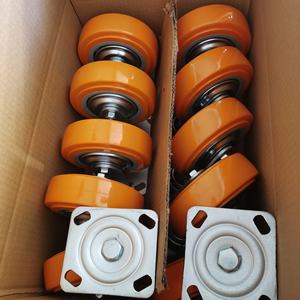 Hochbelastung Schwerlast-PU Industrie-Strolley-Wagen 4 5 6 8 Zoll Schlussverkauf Platte Schwenk-Rad in 100/125/150/200 mm Größen - Product Image 5