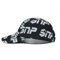 Basketball Team Cool 5 Panelssports Cotton Net Back Gorras de béisbol Negro Blanco Gorra de béisbol personalizada