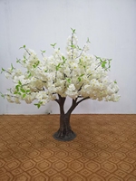 Arbre à fleur synthétique en plastique, grande et Large, ornement d'intérieur et d'extérieur, fausse plante, cerisier artificiel, 1 pièce