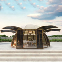 Vente en gros Autonome Véranda Extérieur Jardin Aluminium PC Polycarbonate Maison Dôme Tente avec Nouvelles Innovations Maisons à Bulles