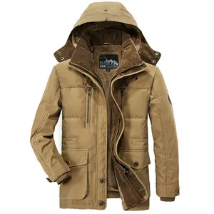 新しい男性屋外ジャケットレジャーベルベット厚い暖かいコート防水フリースフード付き冬のジャケット男性帽子ウインドブレーカーパーカー