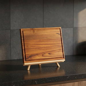 Tabla de Cortar Rectangular de Madera Natural con Asa para Preparación de Alimentos en la Cocina, Servir en el Hogar y Uso en Restaurantes - Product Image 6