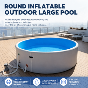<span class=keywords><strong>Piscine</strong></span> gonflable pliable en PVC épaissi <span class=keywords><strong>sur</strong></span> mesure pour enfants et usage extérieur domestique, avec échelle, étanche et autoportante - Product Image 4