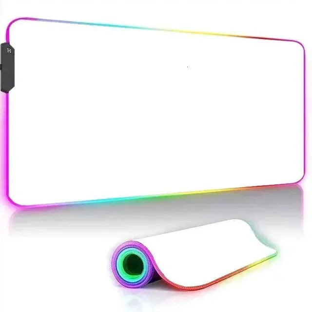 RGB Gaming Mouse Pad LED Mousepad Game Accessories Backlit Desk Large Computer Keyboard Mice Mat