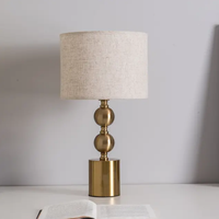 Veilleuses design modernes, couverture en tissu métallique, chambre à coucher, hôtel, lampe de table LED de chevet pour salle de lecture