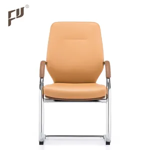 low cost european style brown leather bazhou fair customized conference center visitor furniture office chair