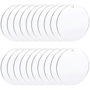 Disco Circolare in Acrilico Vuoto per Taglio Laser, Foglio di Vetro Organico con Fori per Fai da Te, Design <span class=keywords><strong>Art</strong></span> Déco, Modello Riciclabile - Product Image 2