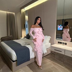 2026 नए साल के लिए अनुकूलित सेक्सी फैशन फूल सीधे ऑफ-द-कंधे की शाम के कपड़े - Product Image 3