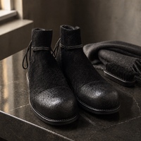 Bottes montantes de luxe pour hommes en cuir véritable et daim, à lacets, avec support de voûte plantaire Goodyear, classiques, décontractées, confortables pour l'hiver et l'automne