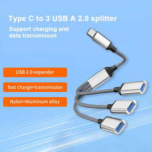 Adaptateur USB C OTG multifonction PD 100W, câble tressé en nylon à charge rapide pour projecteur, microphone, clé USB, ordinateur portable, tablette - Product Image 2