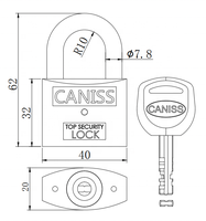 Serrure de sécurité classique de cadenas à clé en laiton de 50mm du fabricant chinois pour bijoux bagages matériau en alliage de zinc chromé