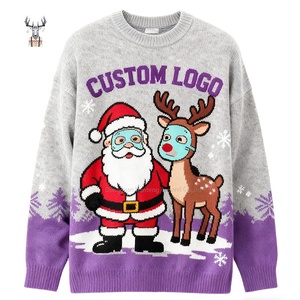 <span class=keywords><strong>Pull</strong></span> de Noël <span class=keywords><strong>moche</strong></span> pour homme, personnalisé Nanteng, 100% acrylique, Père Noël, <span class=keywords><strong>renne</strong></span>, anti-rides, unisexe, épaules tombantes - Product Image 1